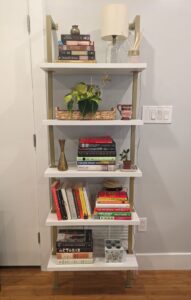 living room shelf front