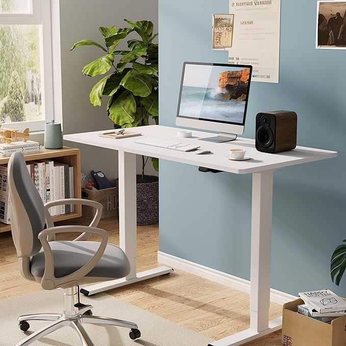 standing desk in white